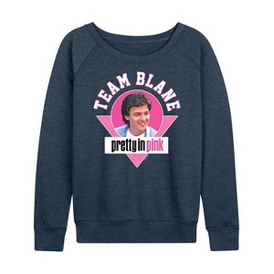 Women's - Pretty in Pink - Duckie and Blane Lightweight French Terry Wide Neck Long Sleeve Shirt - 1 of 4