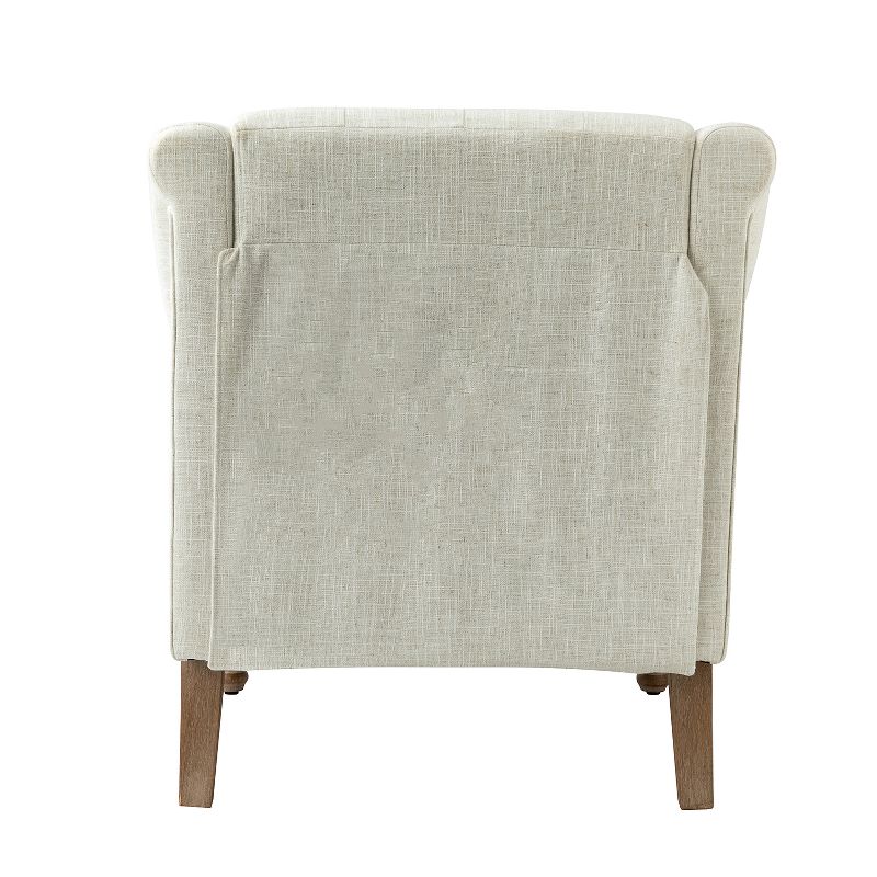 Charlie Wooden Upholstery  Livingroom Armchair with Button-tufted | ARTFUL LIVING DESIGN, 5 of 11