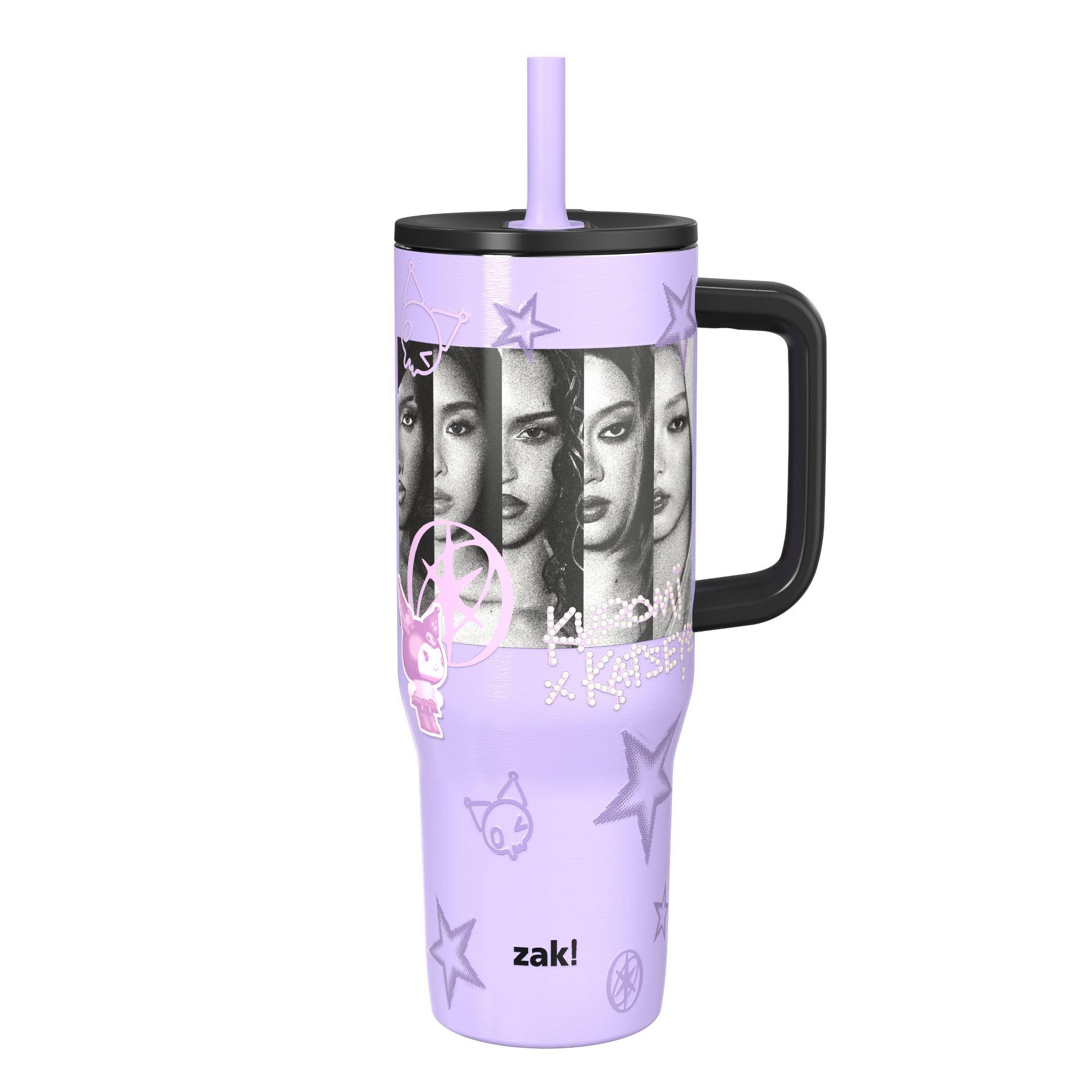 Zak Designs Kuromi x Katseye 30oz Straw Tumbler Purple
