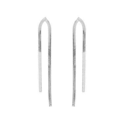 Fern Herringbone Chain Earrings by Tomorrow Studio