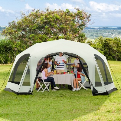 Outsunny 20 Person Extra Large Screen Tent, 2 Doors For Multipleperson