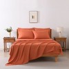 Marcielo 4/6 Pcs Soft Solid & Embroidery Bed Sheets Set - 2 of 4