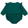 RuffleButts Baby Girls Sweatshirt Bubble Romper - 2 of 4