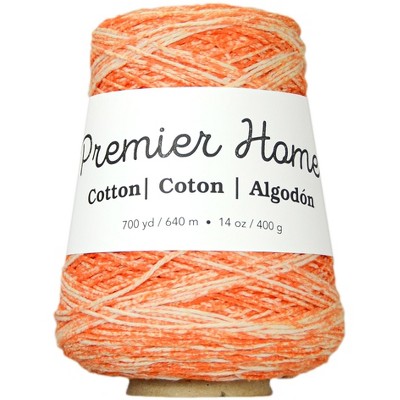 Premier Home Cotton Multi Yarn Cone-tangerine Splash : Target