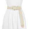 Allegra K Women's Metal Buckle Woven Wide Braided Dress Waist Belts 65-88cm/25.59-34.65" - 4 of 4