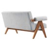 Modway Lyra Fabric Loveseat Gray - 3 of 4