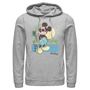 Men's Mickey & Friends Retro Tropical Vacation Pull Over Hoodie - 1 of 4