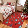 Christmas Area Rug, Washable Non Slip Holiday Carpet with Xmas Tree Pattern, Low Pile Accent Rug for Living Room Bedroom - 2 of 4