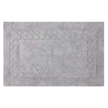 Madison Park Lasso Cotton Chenille Chain Stitch Rug 20x30 / White