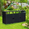 Garbage Can Storage Shed, Stores 3 Trash Cans,Outdoor Garbage Bin Storage Shed Galvanized Steel Outdoor Storage Shed, with Padlock Doors Storage Shed - 2 of 4