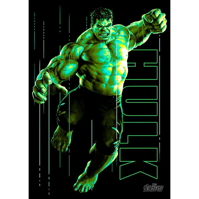 Boy's Marvel Avengers: Infinity War Incredible Hulk Jump Smash T-Shirt, 2 of 6