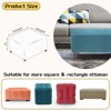 Unique Bargains Square Jacquard Ottoman Slipcover with Elastic Bottom for Furniture Protector - 2 of 4