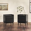 Saracina Home 2pc MidCentury Modern Solid Wood 2 Drawer Nightstand - 3 of 4