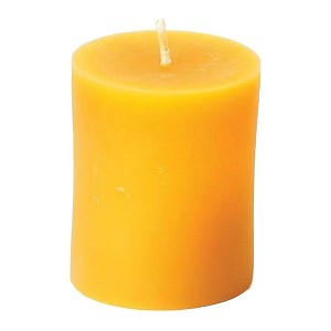 The Bee Man Candle Company 100% Beeswax Pillar Candle, Long Burn Time, Honey Scent, Smokeless Dripless No Paraffin or Chemical Fillers - 1 of 3