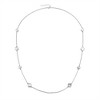 Adornia Silver Plated 36" Mother of Pearl Flower Station Necklace - 4 of 4