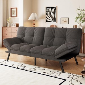 Vipbear 68" Futon Sofa Bed,Convertible Memory Foam Couch Bed,Folding Sofa Bed Sleeper Couch - 1 of 4
