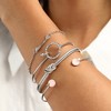 SOHI Women's Metallic Silver The Duello Multi-Layer Bracelet - 4 of 4