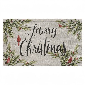 Stupell Industries Merry Christmas Cardinals Printed Outdoor Imitation Sisal Door Mat, design by Dogwood Portfolio - 1 of 4