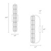 LNC Frvabert 1-Lights 4.3" Luxury and  Glam Flush Muont Integrated LED Crystal Wall  Lights, Gold - 3 of 4
