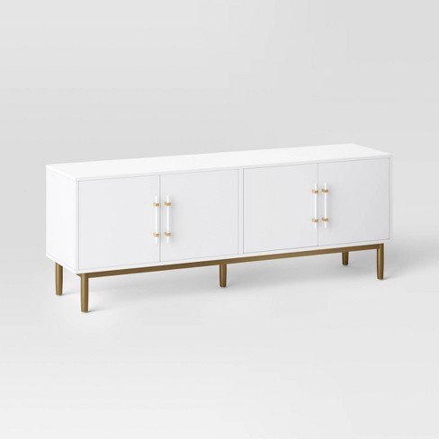 Mueble TV Luxe dorado blanco - 618BLY1102