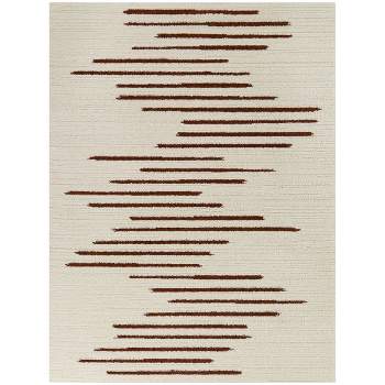 Andriesse Contemporary Stripe Rug Red - Balta Rugs