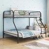 Kumasinova Twin Over Full Metal Bunk Bed Frame for Kids, Heavy Duty Metal Bed Frame with Guardrails & Inclined Ladder | 9.45" Under-Bed Storage - 2 of 4