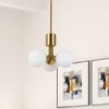 Dainolite Amanda 3 - Light Chandelier in  Aged Brass - 3 of 4