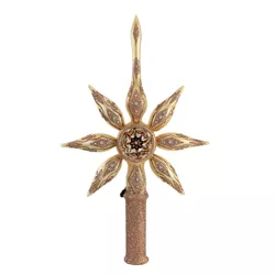 Blu Bom 13.75" Champagne Reflector Swirl Star Tree Topper Finial Christmas  -  Tree Toppers
