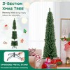 Resenkos 7-Ft Pencil Christmas Tree with Memory Wire Branch Tips - Green - 2 of 4