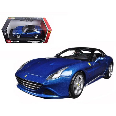 blue ferrari toy car