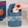 LunaLulinlk Blue 0.5 Gallon (2 Liter) Twist-On Lid Mini Trash Can for Bedroom Dresser - 2 of 4