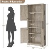 Freestanding Kitchen Pantry Cabinet with Doors and Adjustable Shelves, 70" Tall Storage Cupboard, Versatile Cabinet - 2 of 4