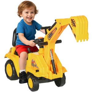2-in-1 Ride-On Toy Digger Tractor with Pulling Cart for Toddlers - 1 of 4