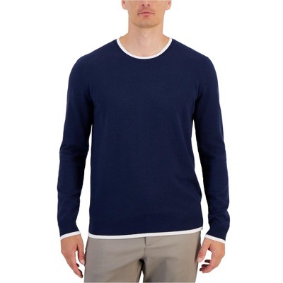 Alfani Mens Contrast Edge Pullover Sweater