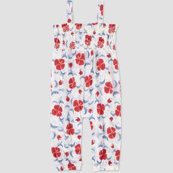Carter's Just One You® Baby Girls' Floral Jumpsuit - White/Red