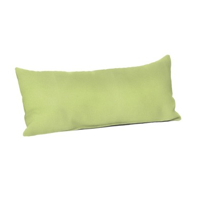 Casual Cushion Solid Sunbrella Fabric 1-Piece Indoor/Outdoor Lumbar Pillow, 22"W x 9"L