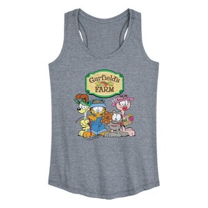Women's - Garfield - Farm Group Graphic Racerback Tank - 1 of 4
