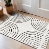 World Rug Gallery Bohemian Lines Washable Non Slip Area Rugs - 2 of 4