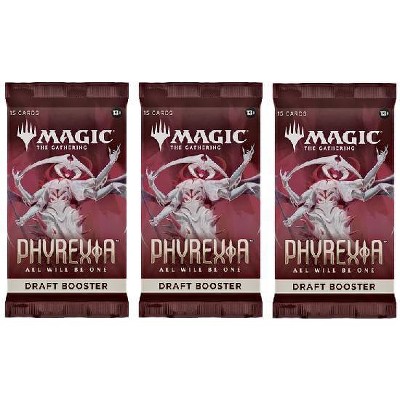 MAGIC THE GATHERING 3 Packs Magic: the Gathering Draft Booster Pack Lot MTG Phyrexia all will be one