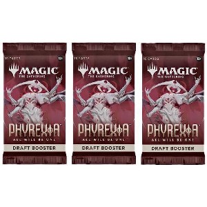 MAGIC THE GATHERING 3 Packs Magic: the Gathering Draft Booster Pack Lot MTG Phyrexia all will be one - 1 of 1