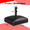 Sevobal Umbrella Bases, Fillable Mobile Umbrella Base with Wheels, Outdoor Square Base Stand for Patio Deck Poolside, Black, 19.29"*19.29"*8.26" - 4 of 4