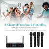 Supersonic® 4-Channel 2.4-GHz Wireless Microphone System with 4 Handheld Microphones and Receiver, SC-909 in Black - 2 of 4