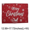 Unique Bargains Christmas Place Mats Linen Red White 13"x17.7" 2Pcs - 3 of 4