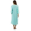 Casual Nights Women's Zipper Front Jacquard Fleece Long Robe Duster - 3 of 3