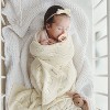 100% Luxury Cotton Heart Knit Swaddle Blanket for Blanket for Newborn and Infant Boys and Girls - 2 of 4