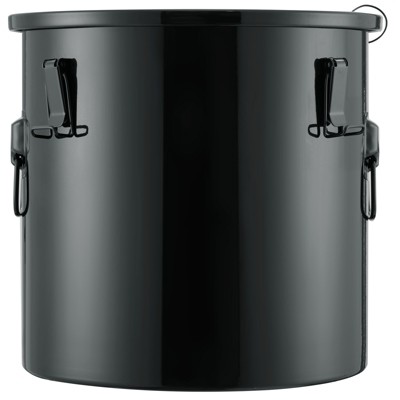 VEVOR Fryer Grease Bucket, 8 Gal Oil Disposal Caddy Stainless Steel Fryer Oil Bucket Rust-Proof Coating, Oil Transport Container, Black