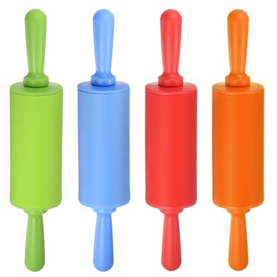 Unique Bargains Kitchen Silicone Heat-Resistant Stain-Resistant Non-Stick Rolling Pin 4 Pcs