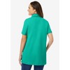 Woman Within Plus Size Perfect Short-Sleeve Polo Shirt - 3 of 4