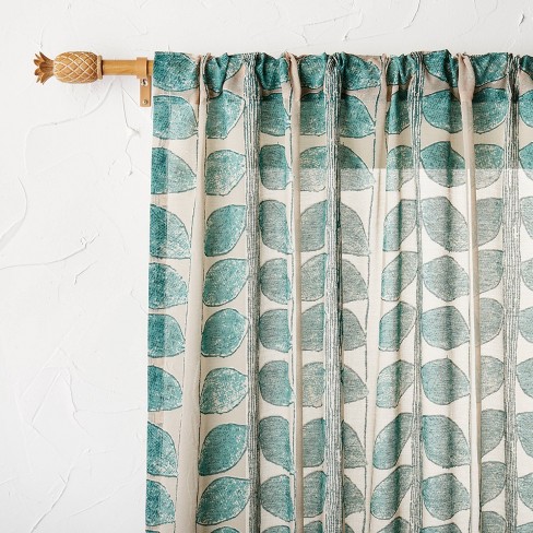 1pc Sheer Vines Burnout Window Curtain Panel Green - Opalhouse™ designed with Jungalow™ - image 1 of 4