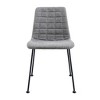 HomeRoots Set of Two Gray And Black Upholstered Fabric Dining Side Chairs - 4 of 4